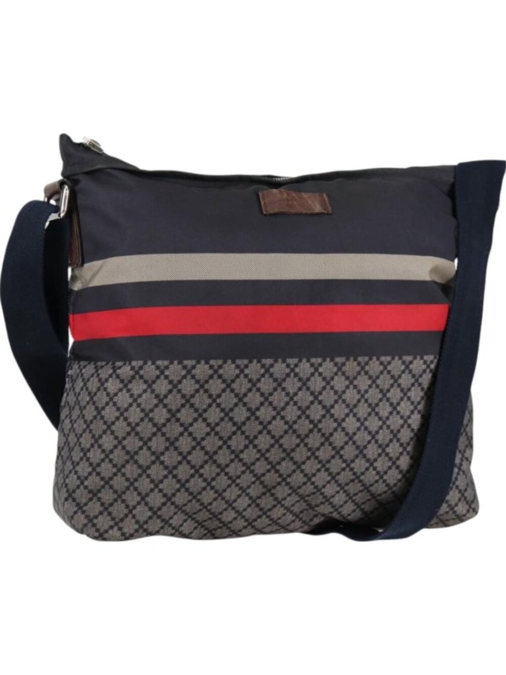 GUCCI Shoulder Bag Nylon Navy Silver 270410